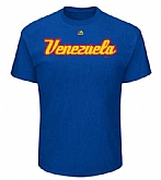 Venezuela Baseball Majestic 2017 World Baseball Classic Wordmark T-Shirt Royal,baseball caps,new era cap wholesale,wholesale hats